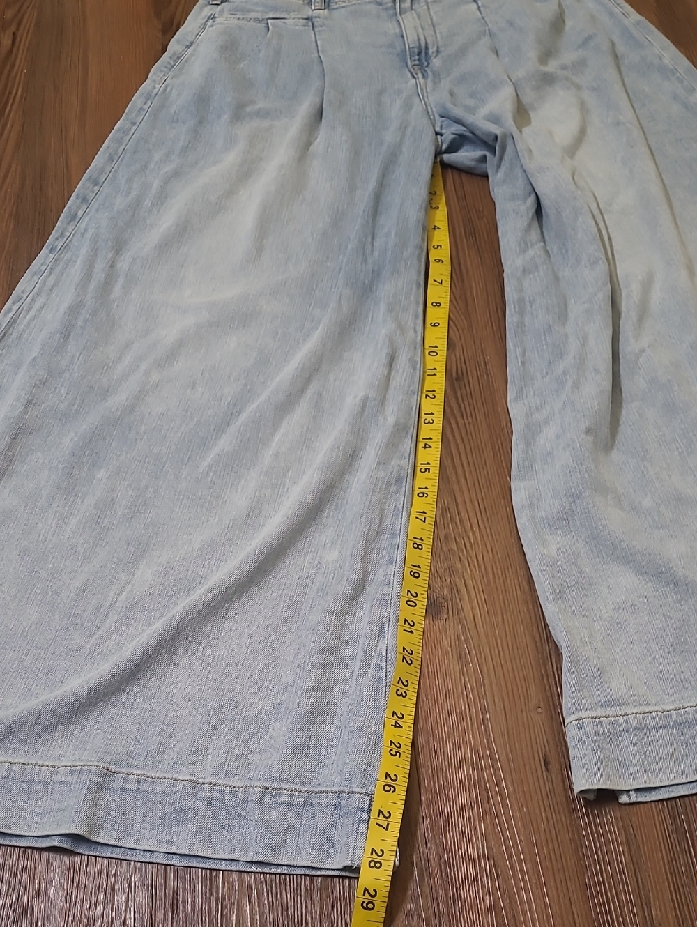 Pilcro Light Blue Wide-Leg Denim Jeans - Picture 10 of 15